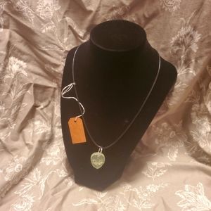 Handmade glow in the dark alien head necklace